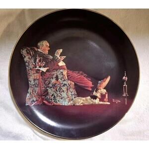 Norman Rockwell Collector Plate "Evening's Repose" Knowles 1989 No 18448A VTG